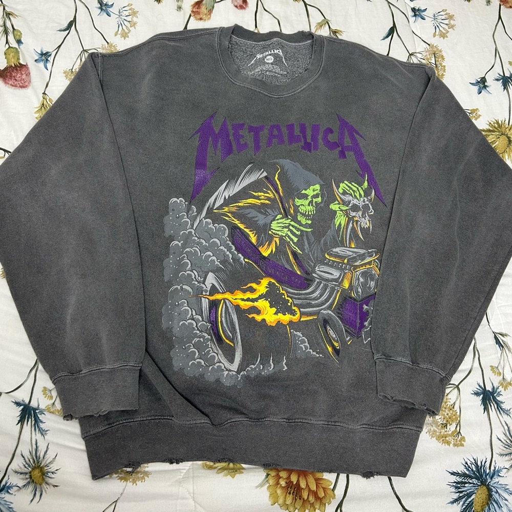 Urban Outfitters Metallica Men’s Sweatshirt Gray Medium